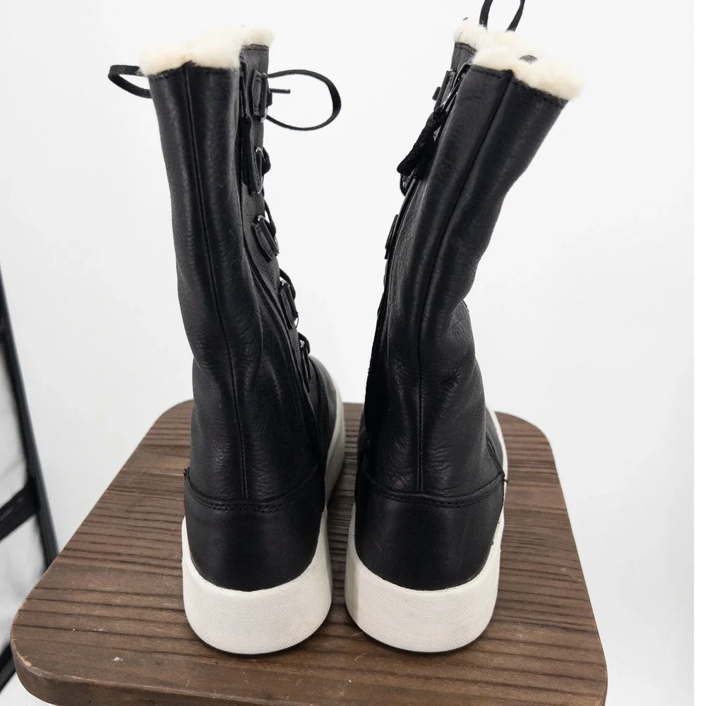 Baffin Yorkville Women‎ Black Leather Winter Boots Size 7.5 NWOT